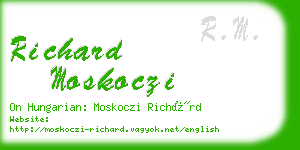 richard moskoczi business card